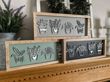 Load image into Gallery viewer, Plant Outline - Plant Sign: Grey/White