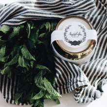 Load image into Gallery viewer, Clara | Growing Candle, flower seed-label, eco-friendly: Mint + Eucalyptus