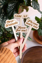 Load image into Gallery viewer, Funny Wooden Plant Markers: "I will survive"