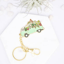 Load image into Gallery viewer, Plant Van Keychain - Botanical Keychain - Plant lover gifts