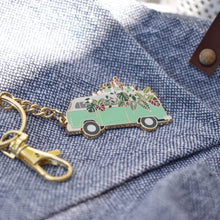 Load image into Gallery viewer, Plant Van Keychain - Botanical Keychain - Plant lover gifts