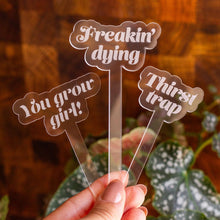 Load image into Gallery viewer, Fun Happy Birthday Acrylic Plant Markers: A Unique Happy Birthday Gift
