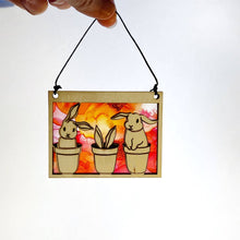 Load image into Gallery viewer, Adorable Bunny Pot Suncatcher – A Whimsical Gift for Plant Lovers!
