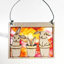 Load image into Gallery viewer, Adorable Bunny Pot Suncatcher – A Whimsical Gift for Plant Lovers!

