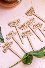 Load image into Gallery viewer, &quot; I&#39;m diggin&#39; you&quot;-Funny Wooden Plant Markers – The Perfect Gift for Plant Lovers!
