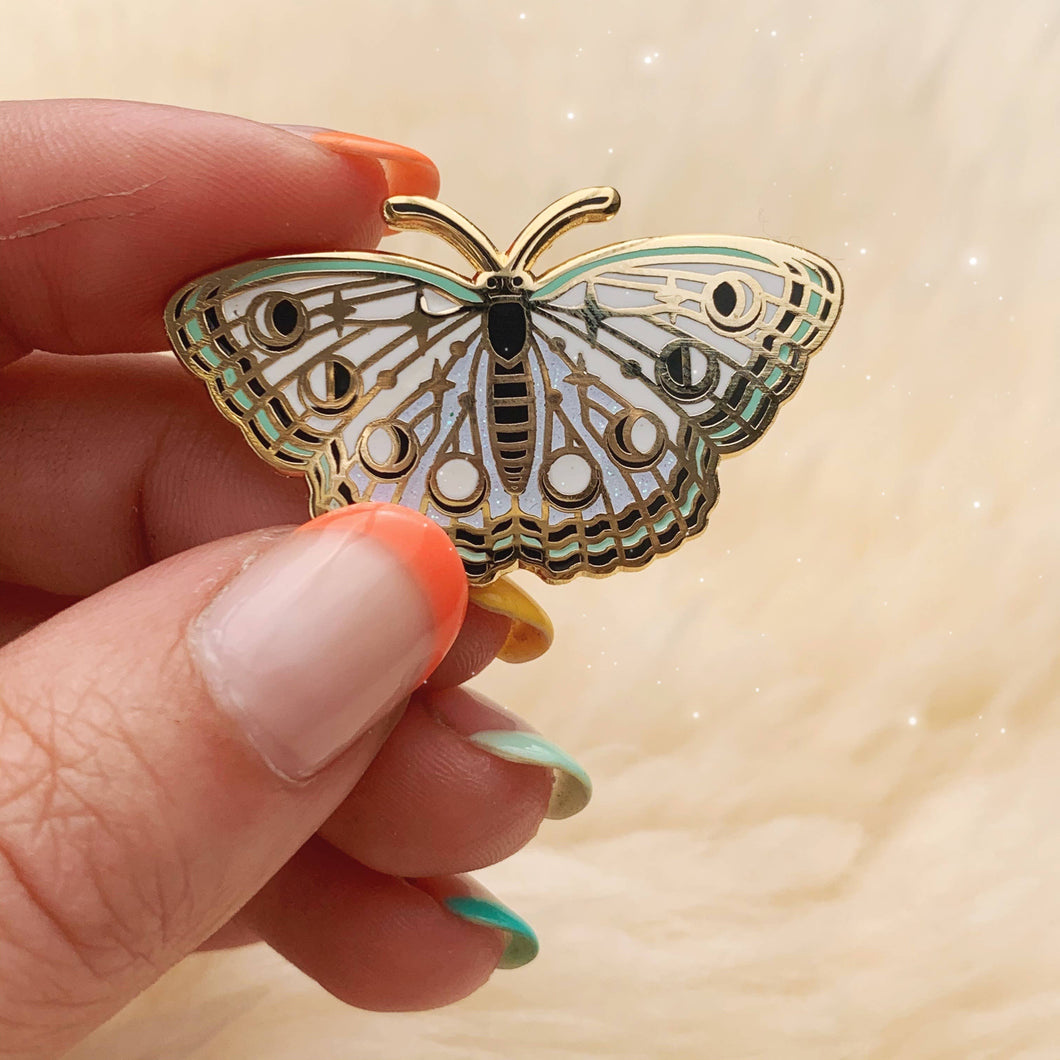 Lunar Butterfly Enamel Pin