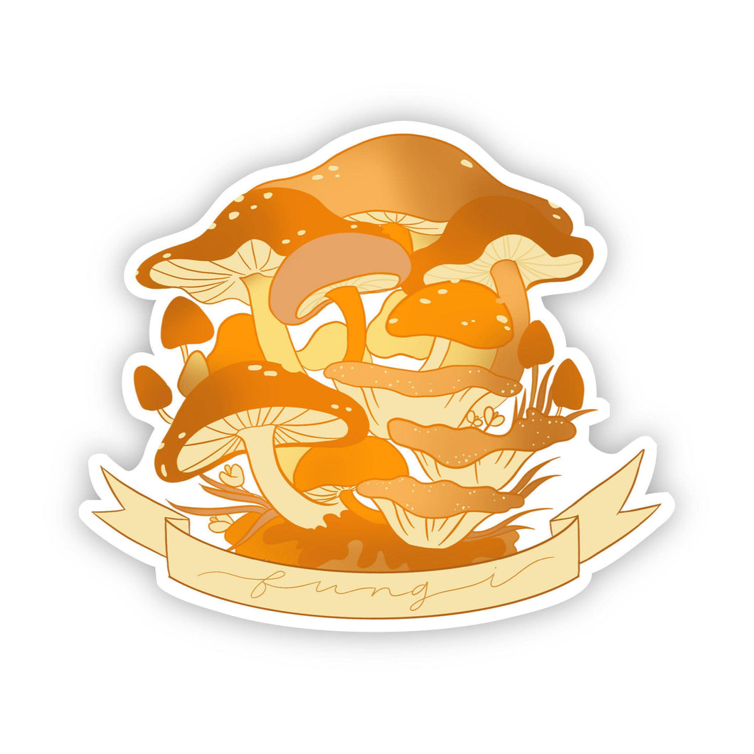 Orange Mushrooms Sticker